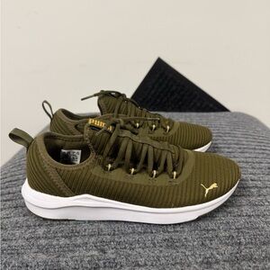 Puma Khaki Sneakers with White Accents